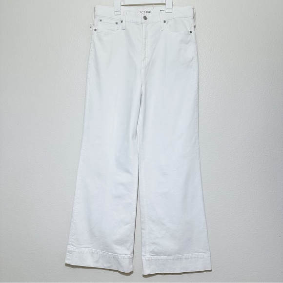 J. Crew Wide Leg Trouser in White Size 31 - Picture 5 of 6
